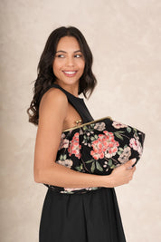 ONE HUNDRED STARS - clutch bag - BLOSSOM BLACK