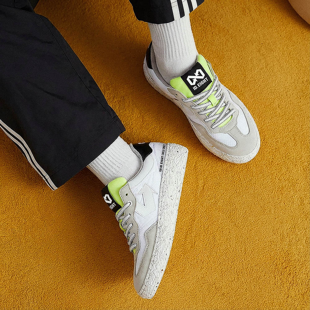 ID EIGHT - uriduri sneakers vegane - WHITE CRINKLE