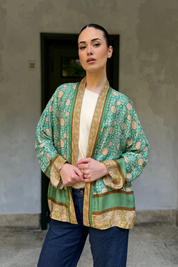 WU-SIDE - giacca kimono - VERDE OLIO