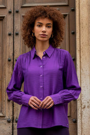 SURKANA - camicia splle a sbuffo - PORPORA