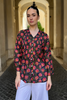 ARTEFILIA - blusa mussola di cotone eva - BLUE FLOWERS