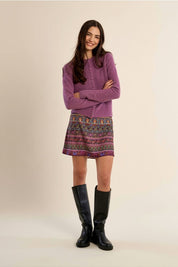 MOLLY BRACKEN - ladies knitted cardigan - MAUVE