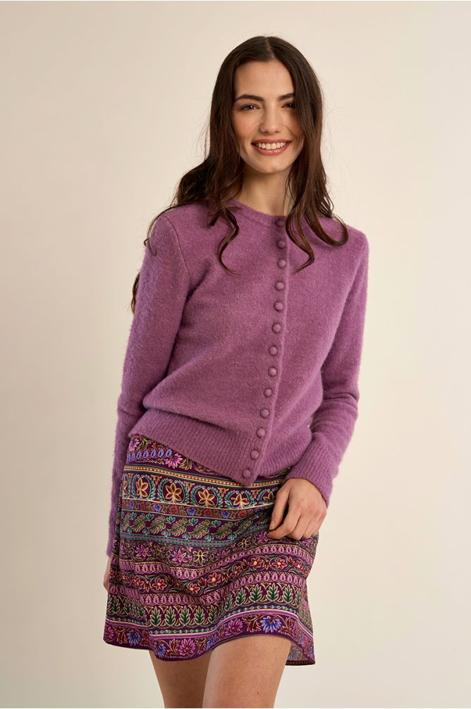 MOLLY BRACKEN - ladies knitted cardigan - MAUVE