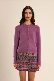 MOLLY BRACKEN - ladies knitted cardigan - MAUVE