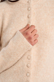 MOLLY BRACKEN - ladies knitted cardigan - OFF WHITE