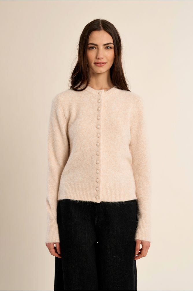 MOLLY BRACKEN - ladies knitted cardigan - OFF WHITE