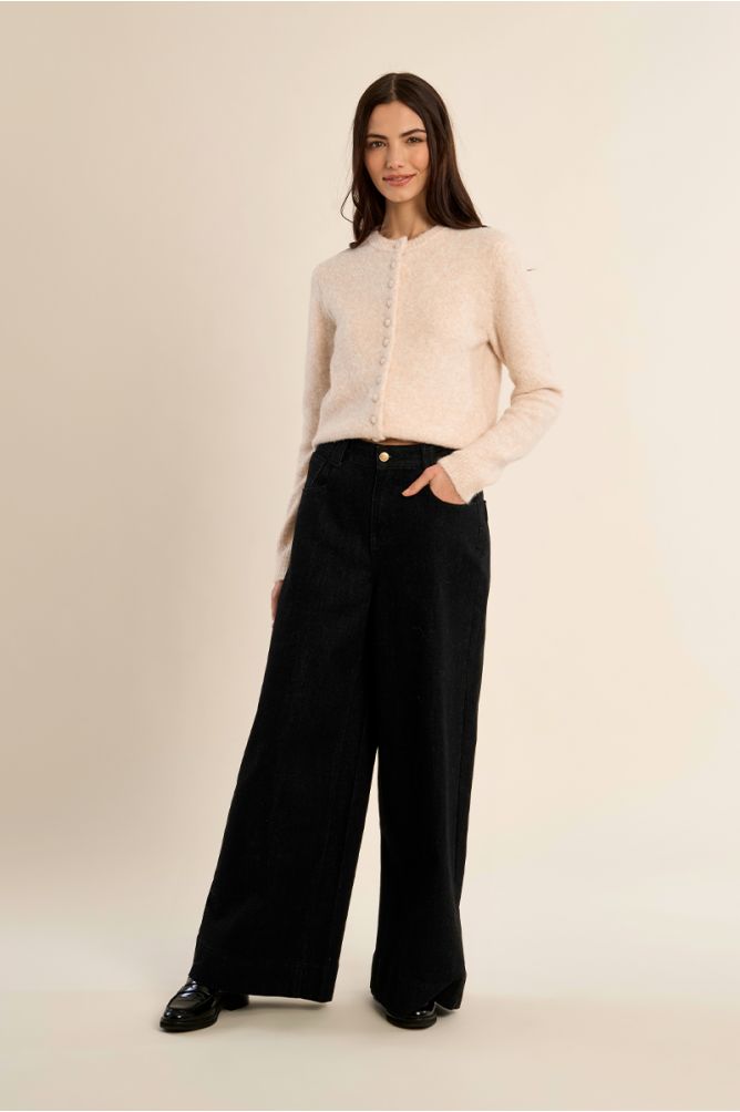 MOLLY BRACKEN - ladies knitted cardigan - OFF WHITE