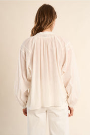 MOLLY BRACKEN - ladies woven shirt cotton - WHITE