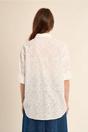 MOLLY BRACKEN - ladies woven shirt - OFF WHITE