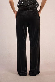 MOLLY BRACKEN - pantalone velluto - BLACK