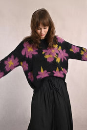 MOLLY BRACKEN - knitted sweater - BLACK