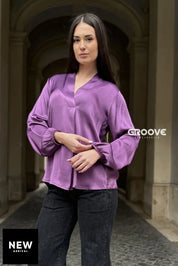 Flow - Blusa Viscosa Seta Orchidea