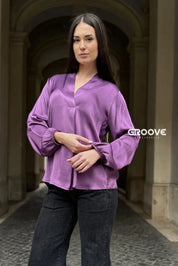 Flow - Blusa Viscosa Seta Orchidea