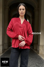 Flow - Blusa Viscosa Seta Rosso