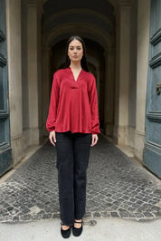 Flow - Blusa Viscosa Seta Rosso