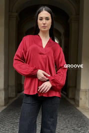 Flow - Blusa Viscosa Seta Rosso