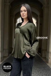 Flow - Blusa Viscosa Seta Verde