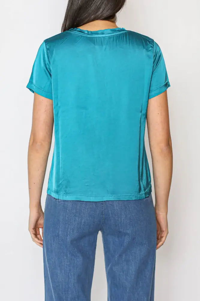 Flow - T-Shirt Viscosa Blue Teal