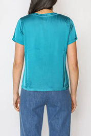 Flow - T-Shirt Viscosa Blue Teal