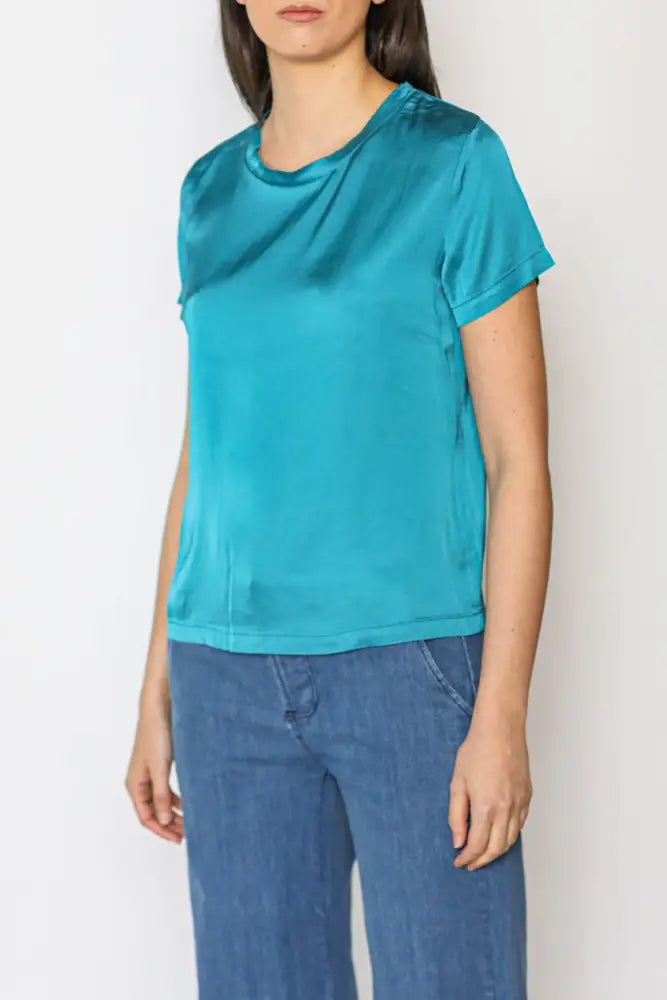 Flow - T-Shirt Viscosa Blue Teal