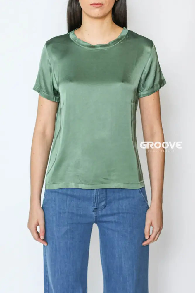 Flow - T-Shirt Viscosa Militare