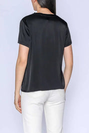 Flow - T-Shirt Viscosa Nero