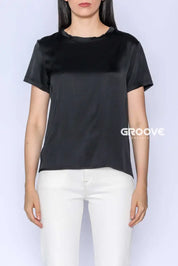 Flow - T-Shirt Viscosa Nero