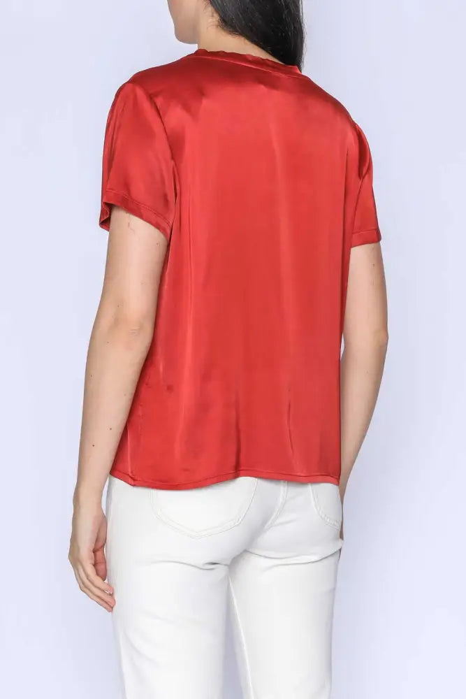 Flow - T-Shirt Viscosa Pompeian Red