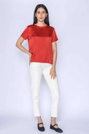 Flow - T-Shirt Viscosa Pompeian Red