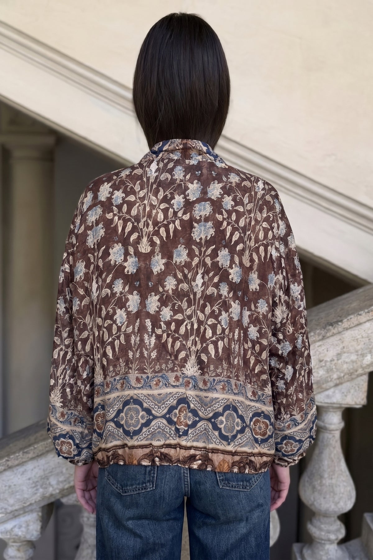 WU-SIDE - giacca kimono bomber - CACAO
