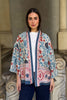 WU-SIDE - giacca kimono viscosa - AZZURRO