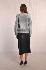 MOLLY BRACKEN - knitted sweater - GREY