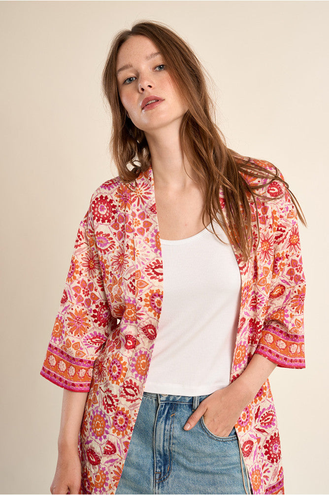 MOLLY BRACKEN - kimono ladies woven - ORANGE MELIS