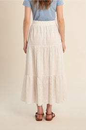 MOLLY BRACKEN - ladies woven skirt cotton - WHITE