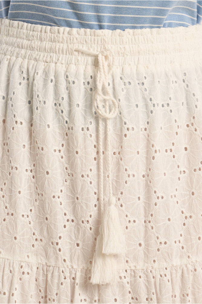 MOLLY BRACKEN - ladies woven skirt cotton - WHITE