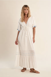 MOLLY BRACKEN - ladies woven dress - WHITE