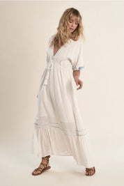 MOLLY BRACKEN - ladies woven dress - WHITE