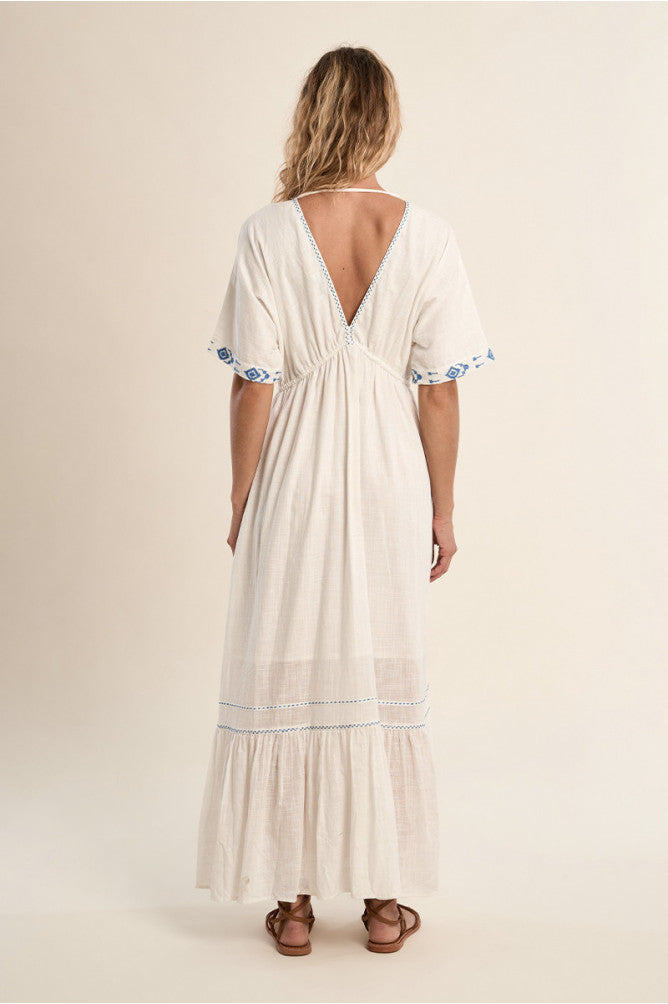 MOLLY BRACKEN - ladies woven dress - WHITE