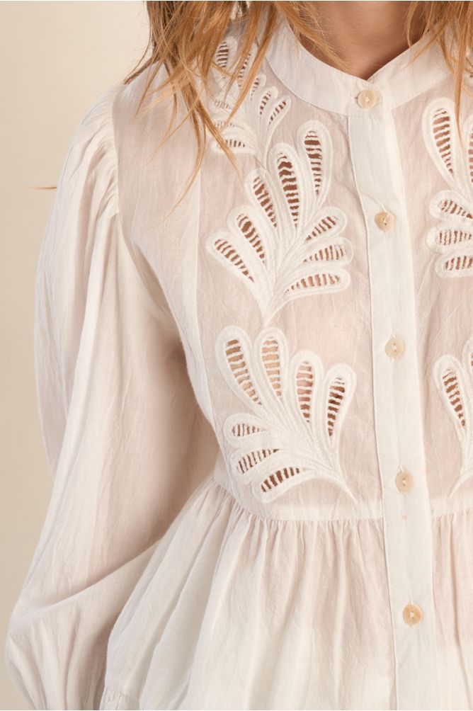 MOLLY BRACKEN - ladies woven shirt - OFF WHITE