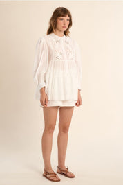 MOLLY BRACKEN - ladies woven shirt - OFF WHITE