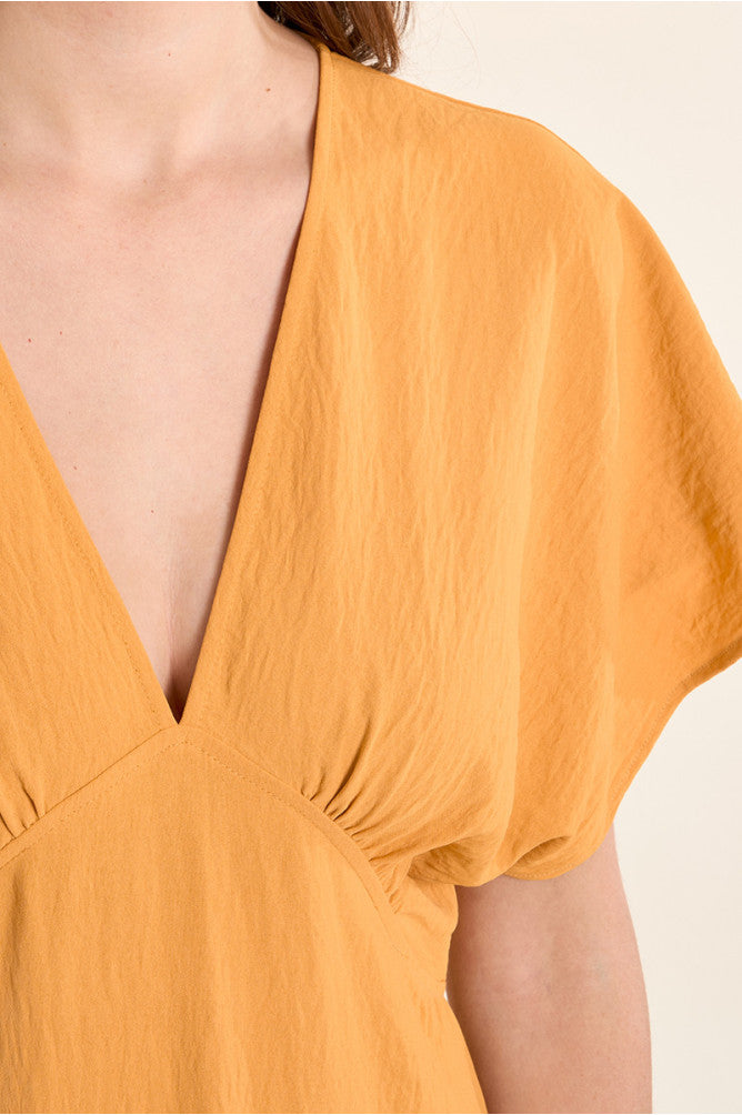 MOLLY BRACKEN - ladies woven dress - MANGO YELLOW