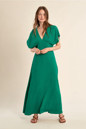 MOLLY BRACKEN - ladies woven dress - GREEN