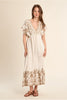 MOLLY BRACKEN - ladies woven dress - OFF WHITE BEIGE