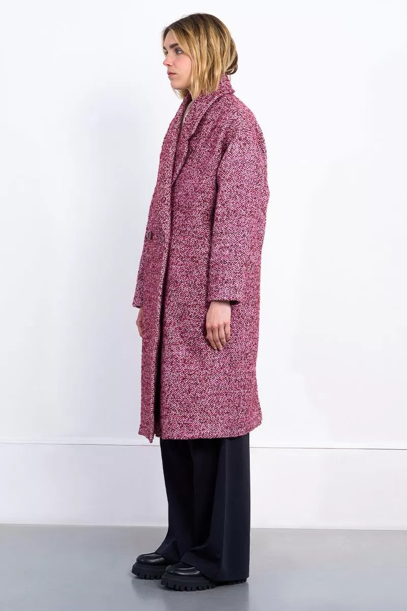 MOLLY BRACKEN woven coat PINK – Groove Rome Berlin