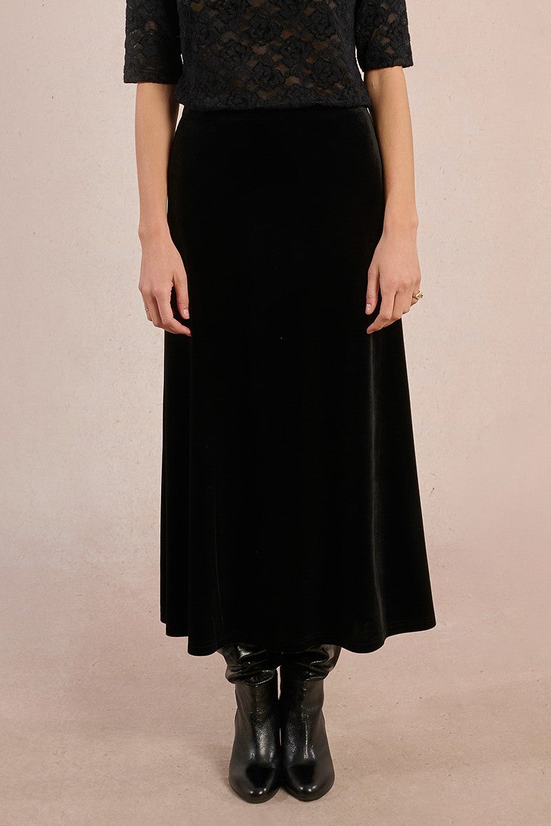 MOLLY BRACKEN - gonna velluto - BLACK