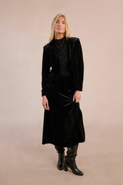MOLLY BRACKEN - gonna velluto - BLACK
