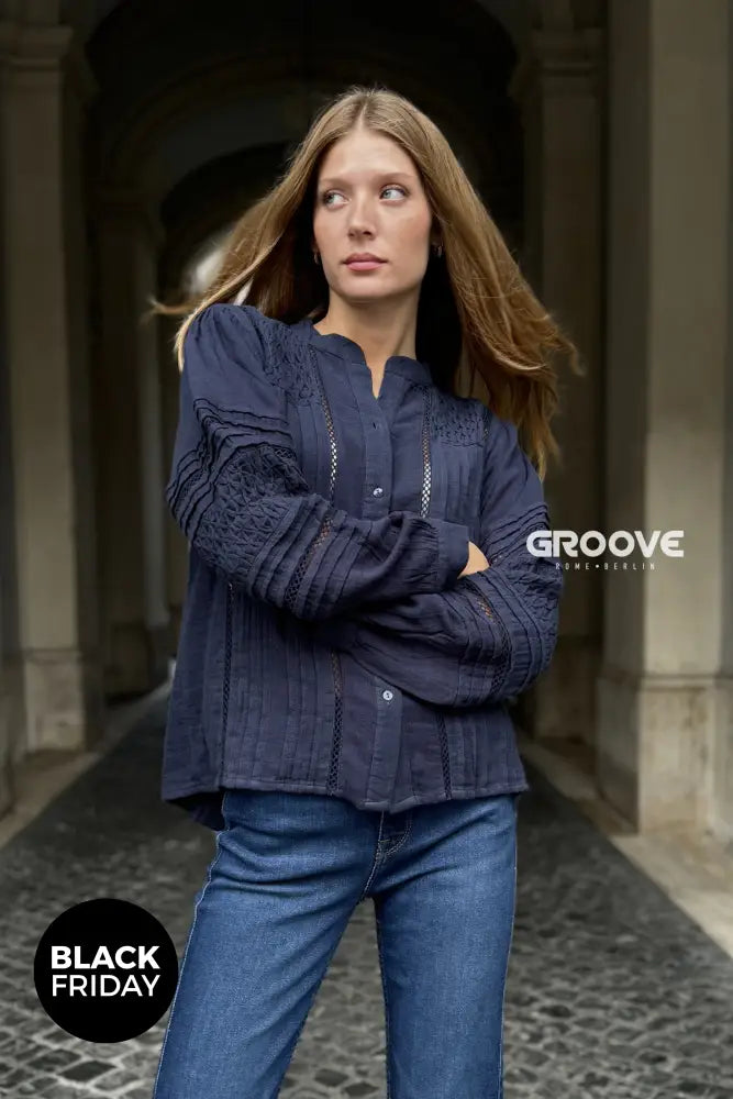 Maison Hotel - Blouse Angela Navy