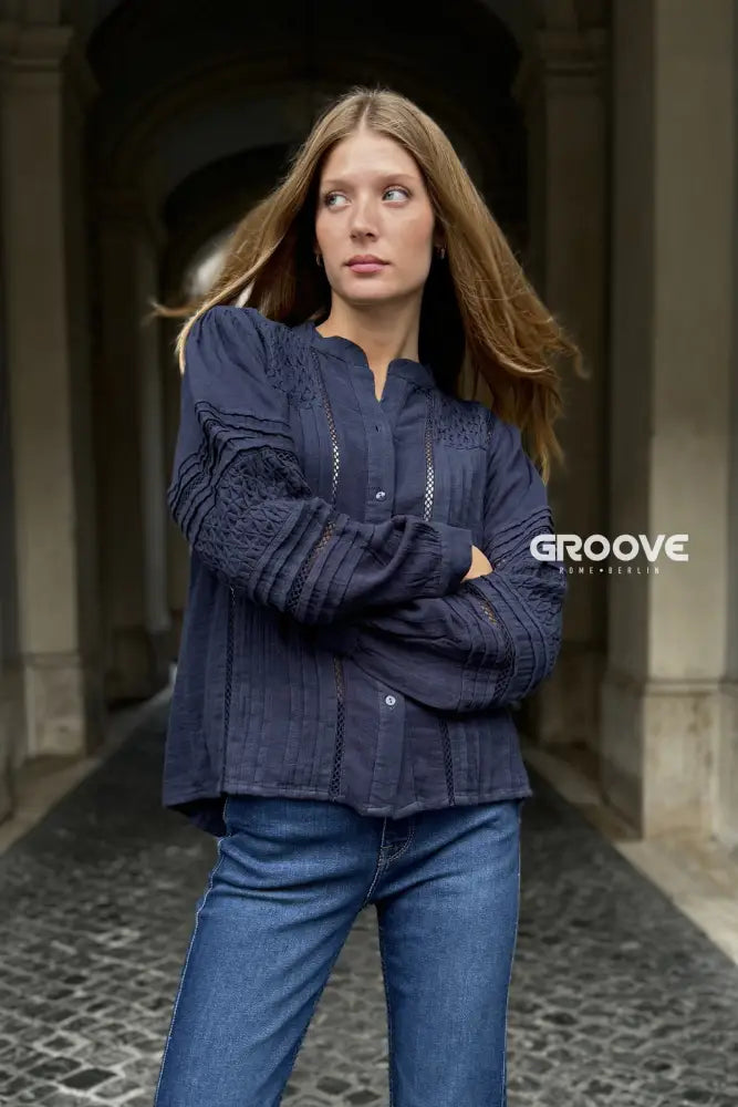 Maison Hotel - Blouse Angela Navy