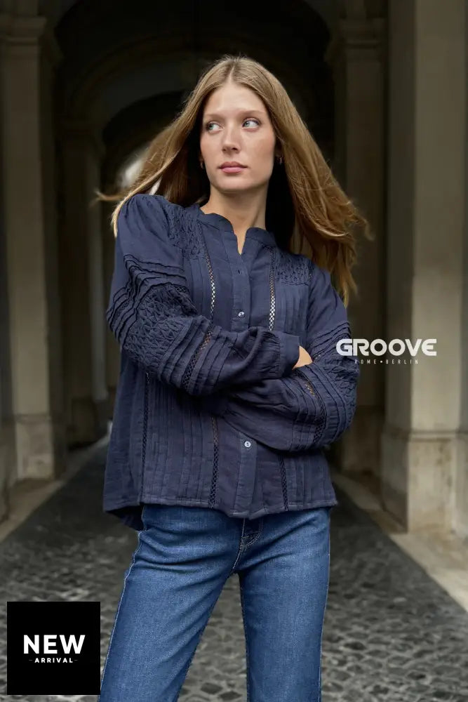 Maison Hotel - Blouse Angela Navy