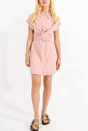 Molly Bracken - Abito Lino Viscosa Pink